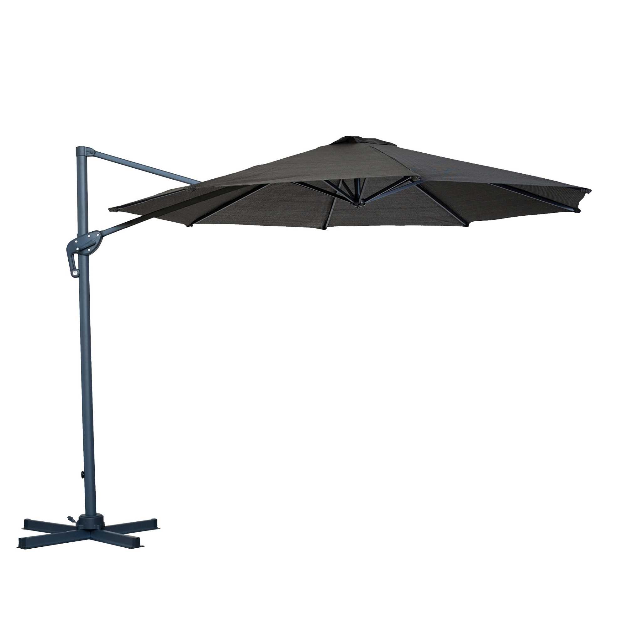 Kalahari Round Cantilever Umbrella | Charcoal | Free Delivery
